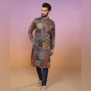 Kora by Nilesh Men's Ethnic Style Kurta 40" Indian Outfits